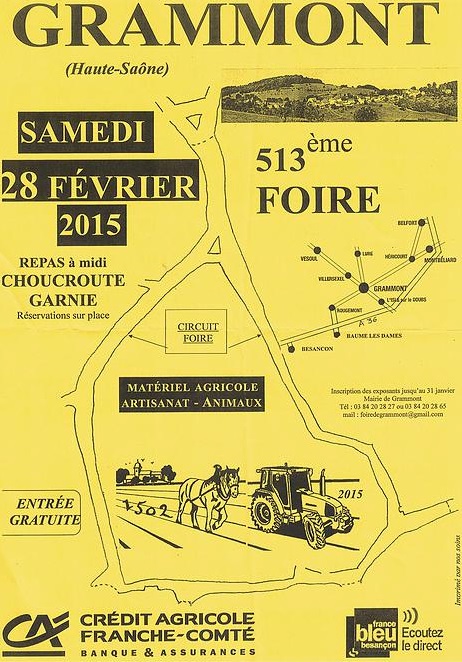 Affiche foire de grammont 28 02 2015