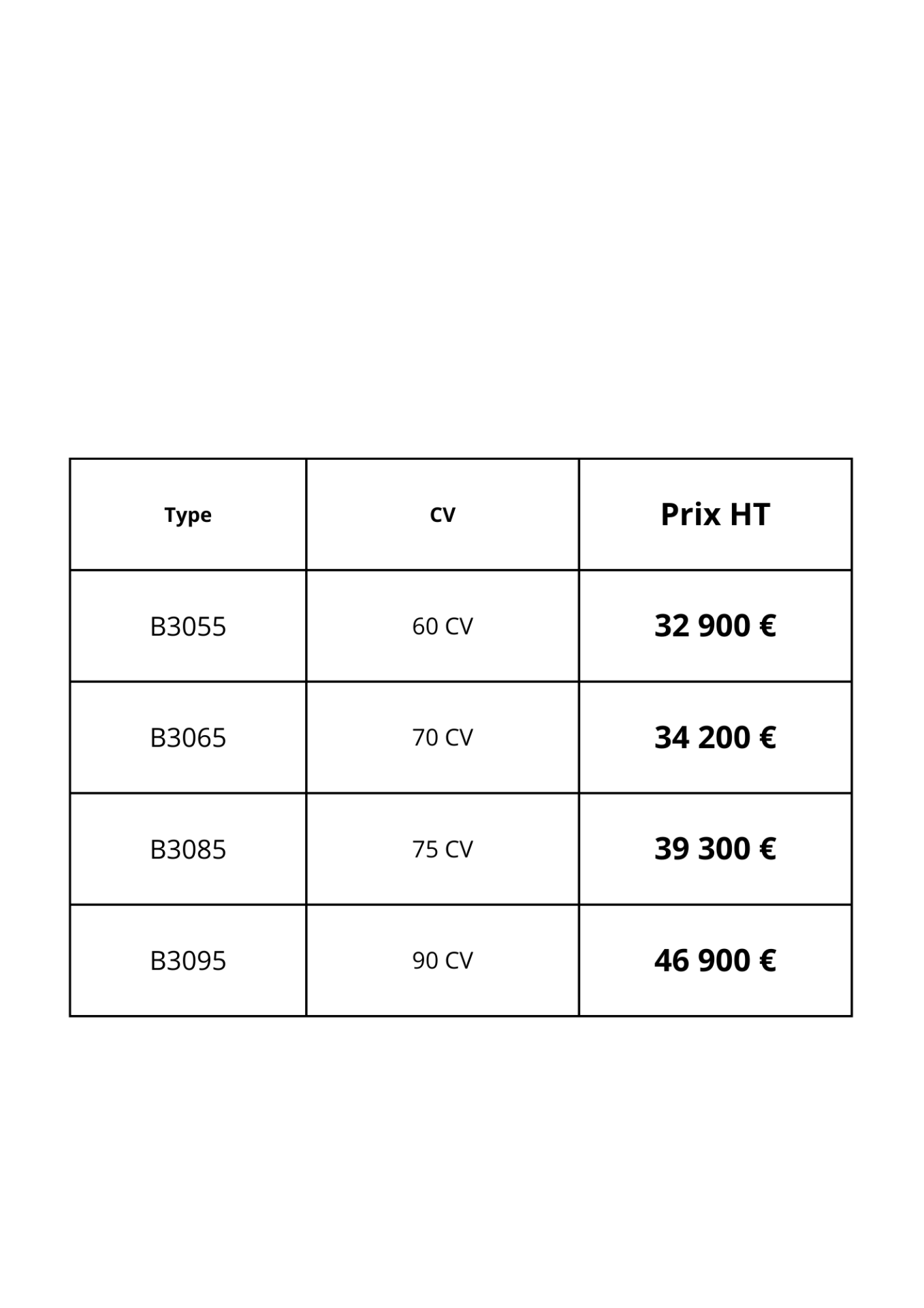 Tarif b3000 2